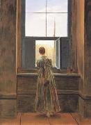 Caspar David Friedrich Woman at the Window (mk10) oil painting on canvas